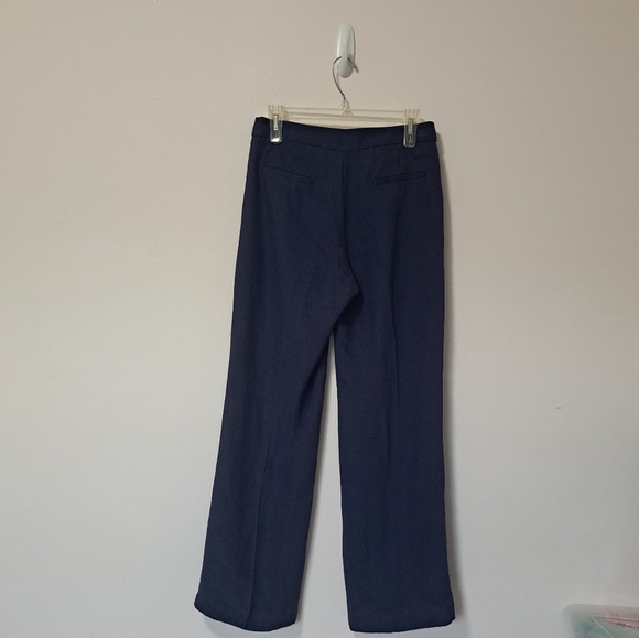 Sezane Linen Blend Trouser Blue 6 - Picture 3 of 8